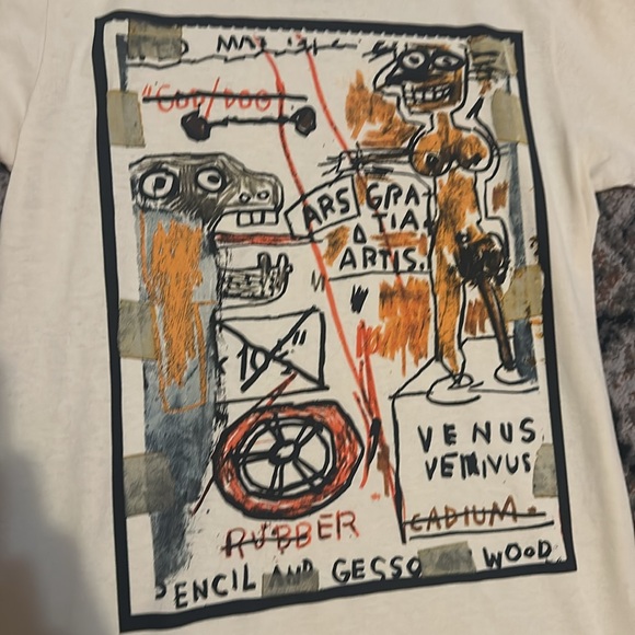 NWOT, men’s Reason Graphic T-Shirt in Cream and Black. Size M. - Picture 3 of 4